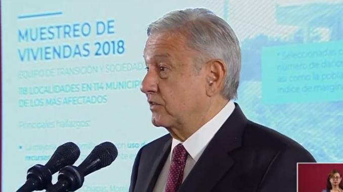 Garantiza López Obrador recursos para la reconstrucción. Noticias en tiempo real
