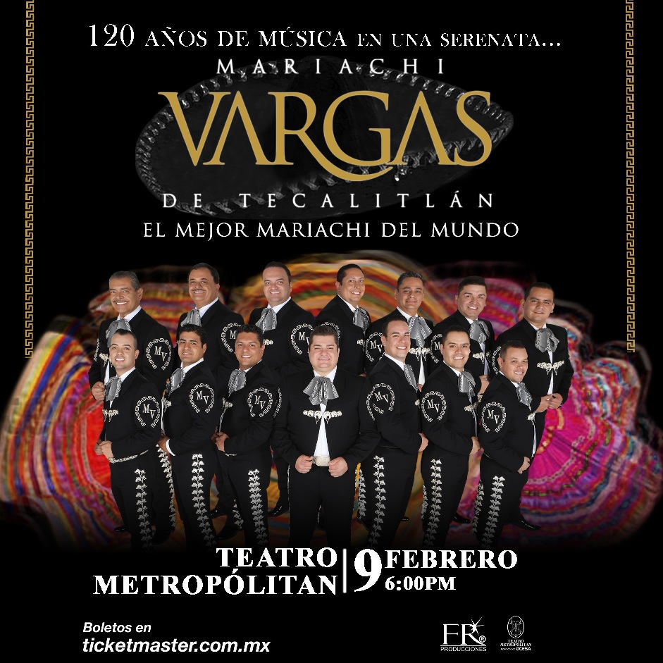 (El Teatro Metropólitan recibirá al Mariachi Vargas de Tecalitlán, con un renovado espectáculo. Foto: Cortesía)