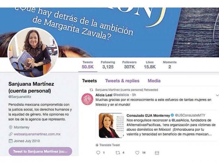 Horas después de que se dio a conocer el fallo de la Corte, la directora de la agencia Notimex puso una aclaratoria en su cuenta de Twitter. FOTO TW: @SanjuanaMtz