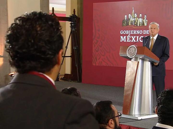 El presidente Andrés Manuel López Obrador en conferencia en Palacio Nacional. Imagen: Captura de video