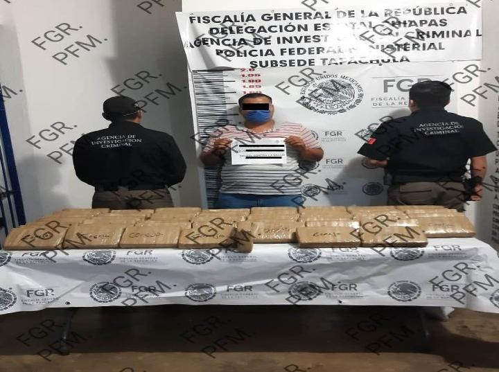 Aseguran 62 kilos de cocaína en Huixtla, Chiapas. Foto: Especial