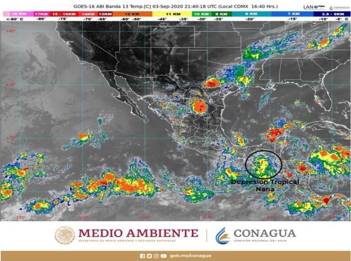 "Nana" provoca lluvias en Ocosingo y Tapachula. Imagen: @pcivilchiapas