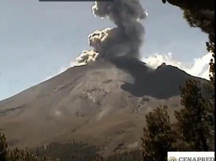 Popocatépetl emite 141 exhalaciones en 24 últimas horas