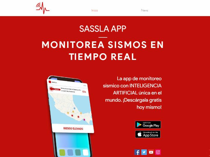 SASSLA es la única app que si tu teléfono está en modo avión se desactiva si vas a sentir un sismo muy fuerte: Diego Ramírez · FOTO: Captura de pantalla safelivealert.com