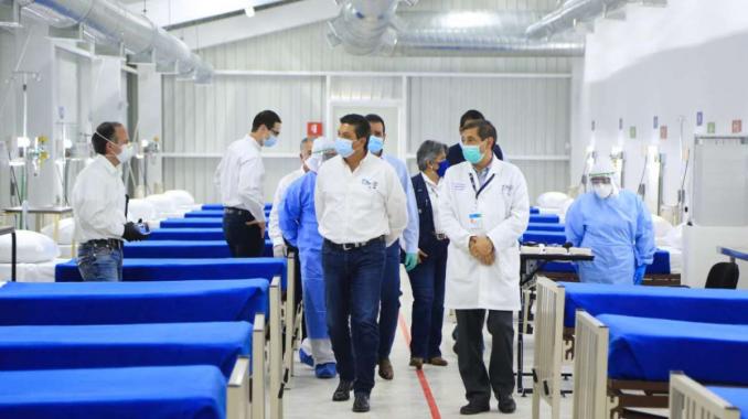 Entrega gobernador de Tamaulipas primer hospital temporal COVID-19. Noticias en tiempo real