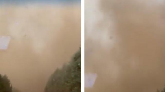 Así se vio la tormenta de arena en la México-Cuernavaca . Noticias en tiempo real