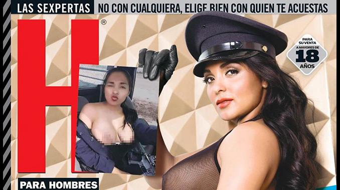 Ex policía que hizo topless es portada de junio en revista para caballeros