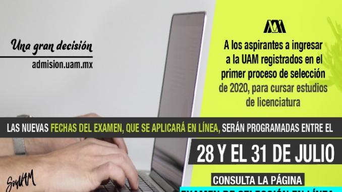 Examen de ingreso a UAM se hará en línea. Noticias en tiempo real