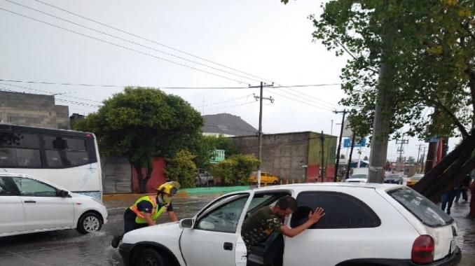Fuerte lluvia causa estragos en Saltillo. Noticias en tiempo real